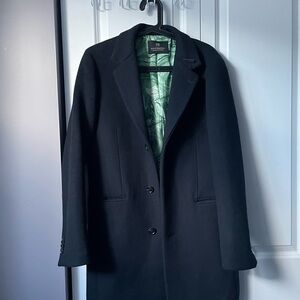 Scotch & Soda Navy Coat with Green Interior